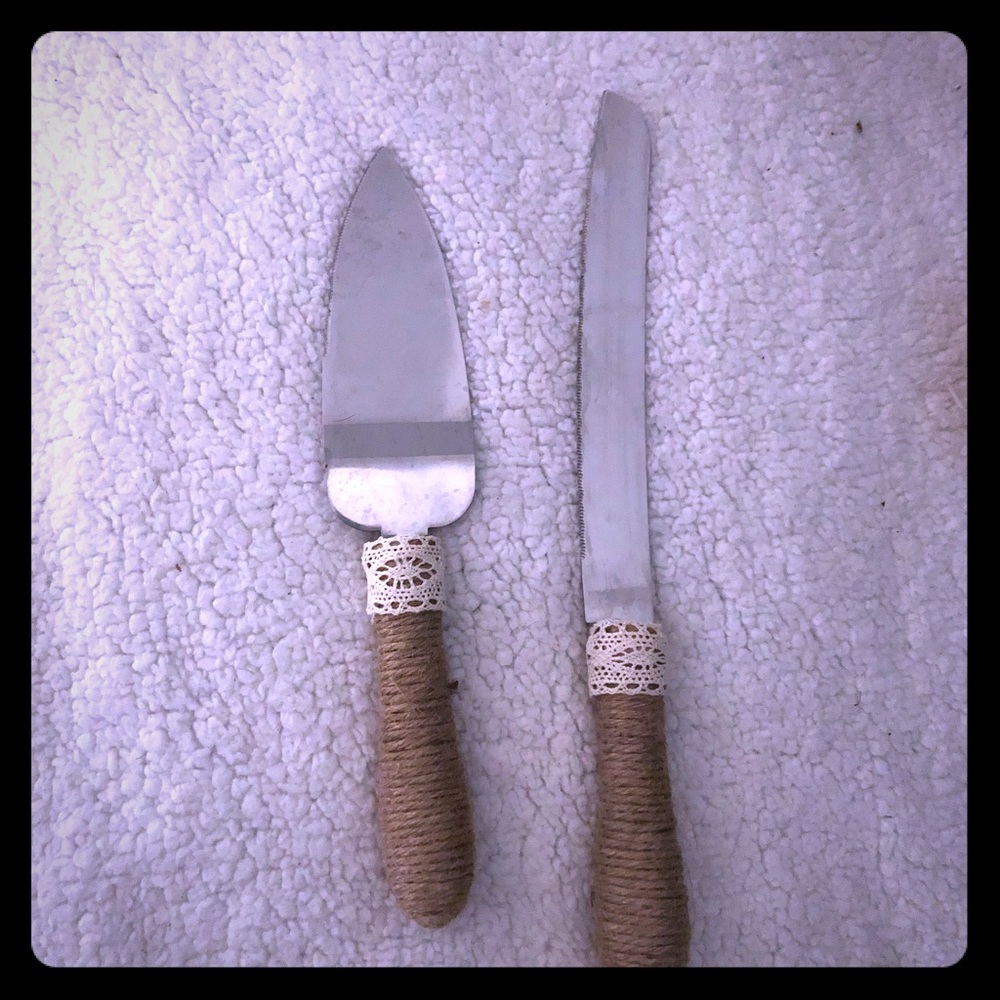 Wedding Cake Knife and Server